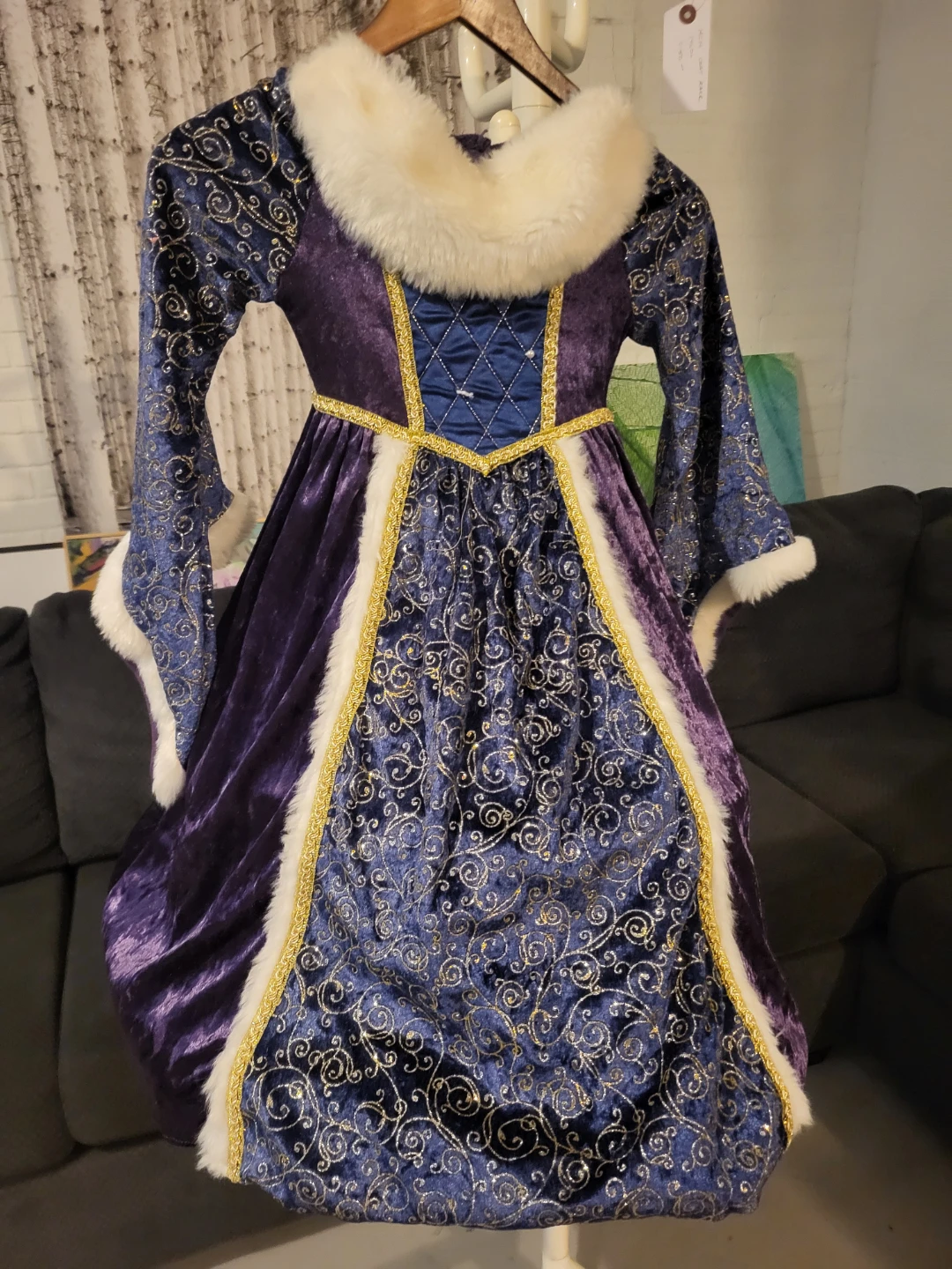 Children's Renaissance Style Velvet Costume Dress