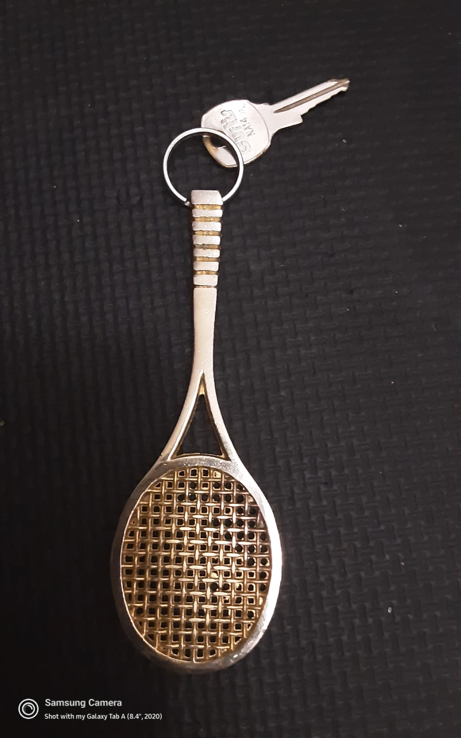 Tennis Racket Keychain , BRASS....