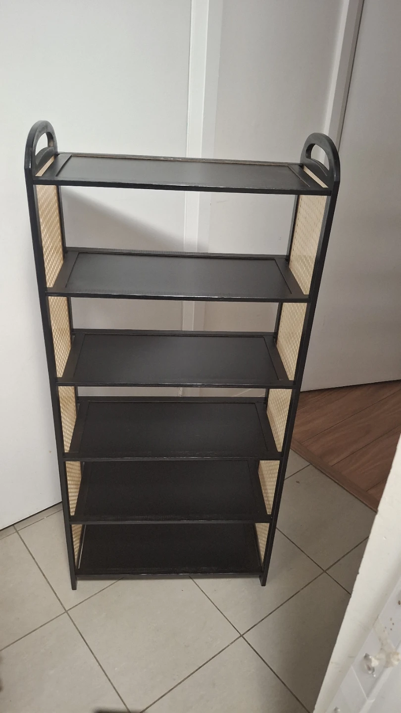 Light 6 tier black shoe rack shelf  49x23x107cm - photo 3