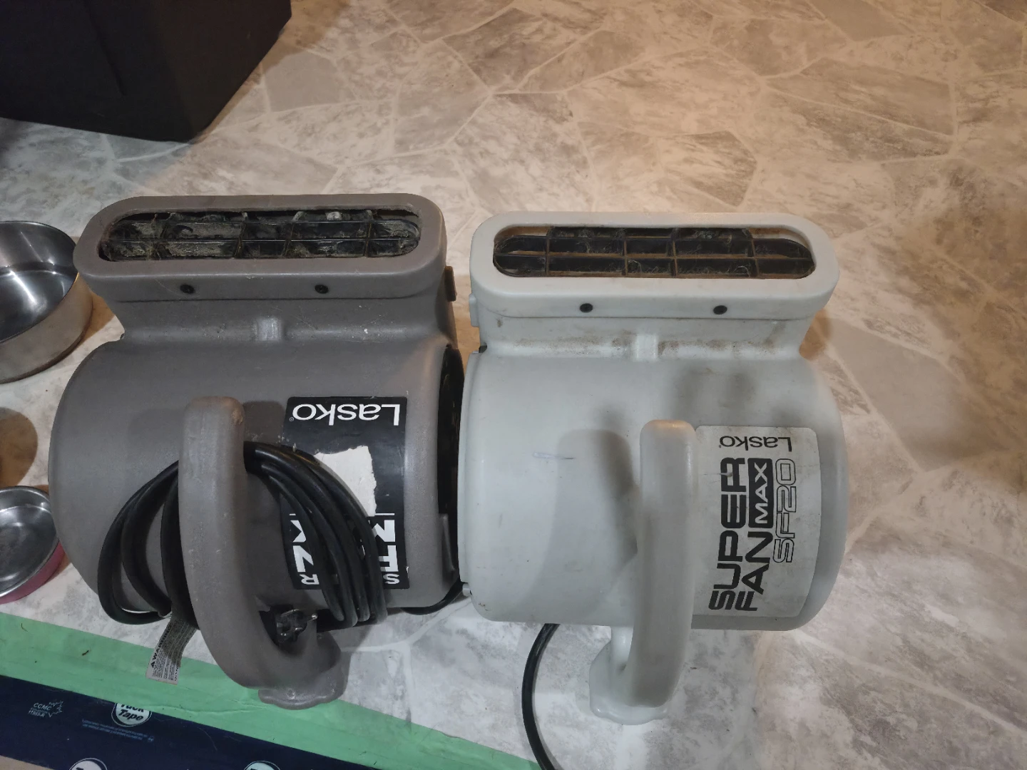 Two Lasko Super Fan Max SF20 Utility Fans