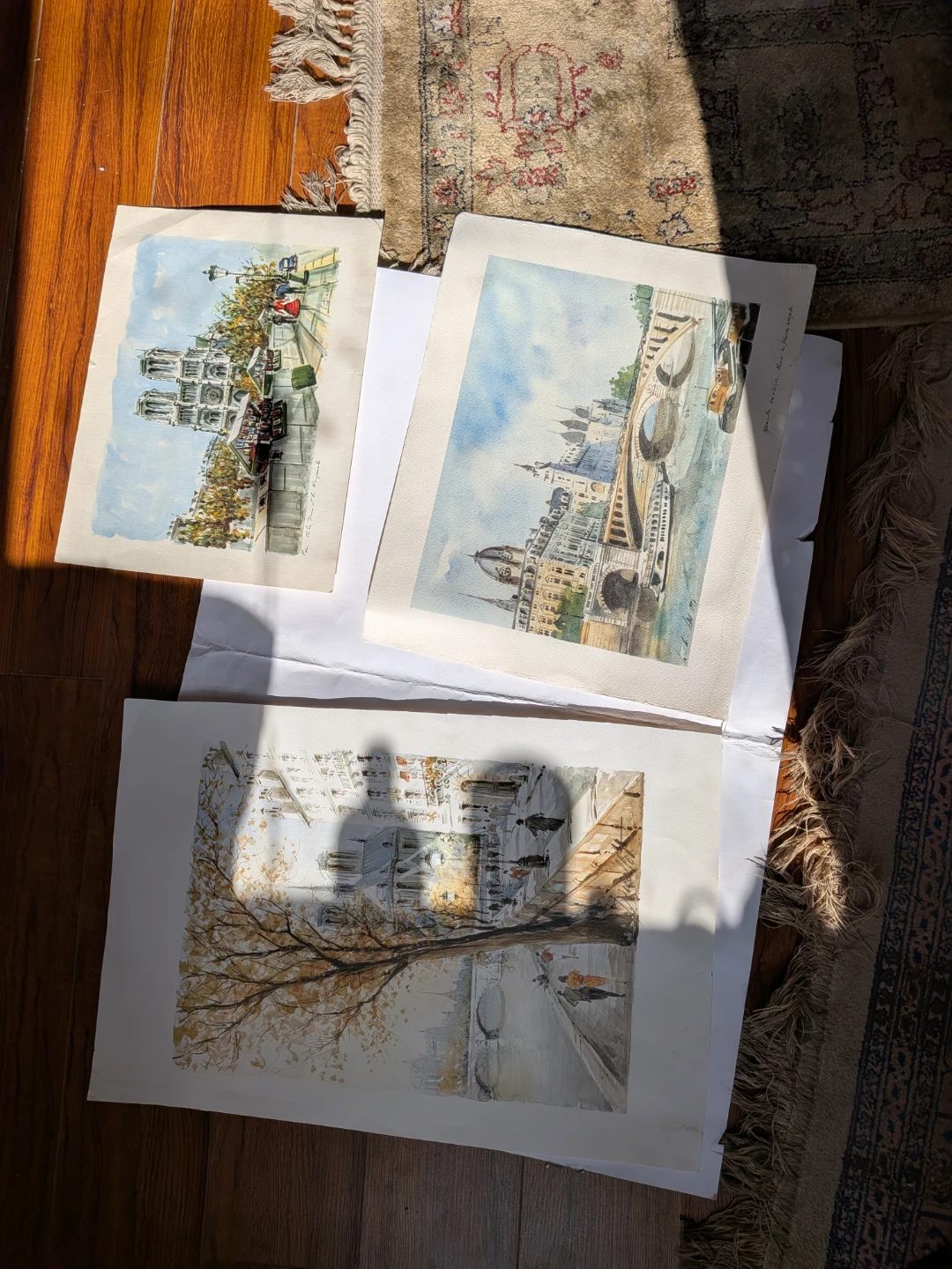 Set of 3 Parisian Watercolour PRINTS