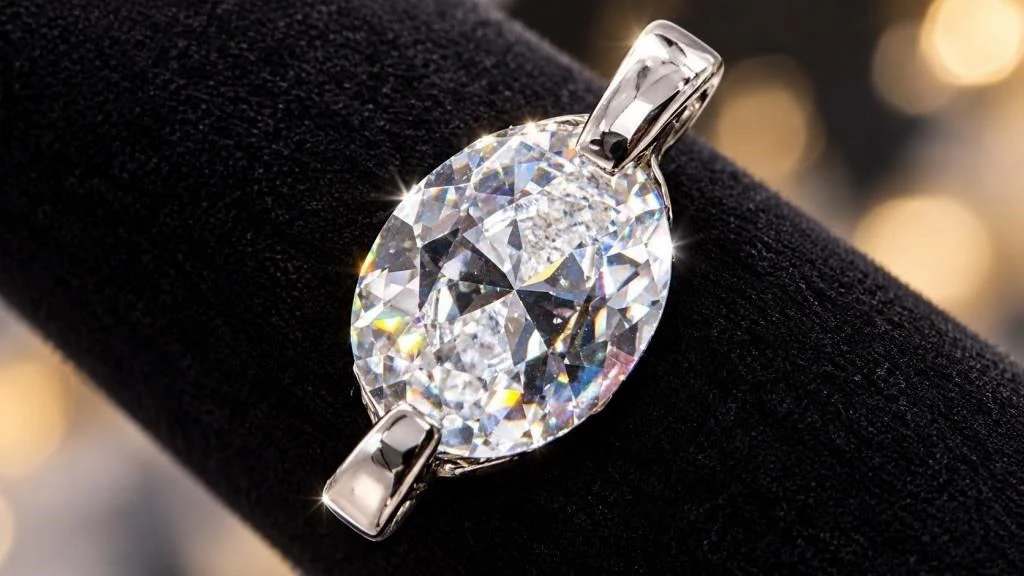 925 Sterling Silver Oval CZ Ring