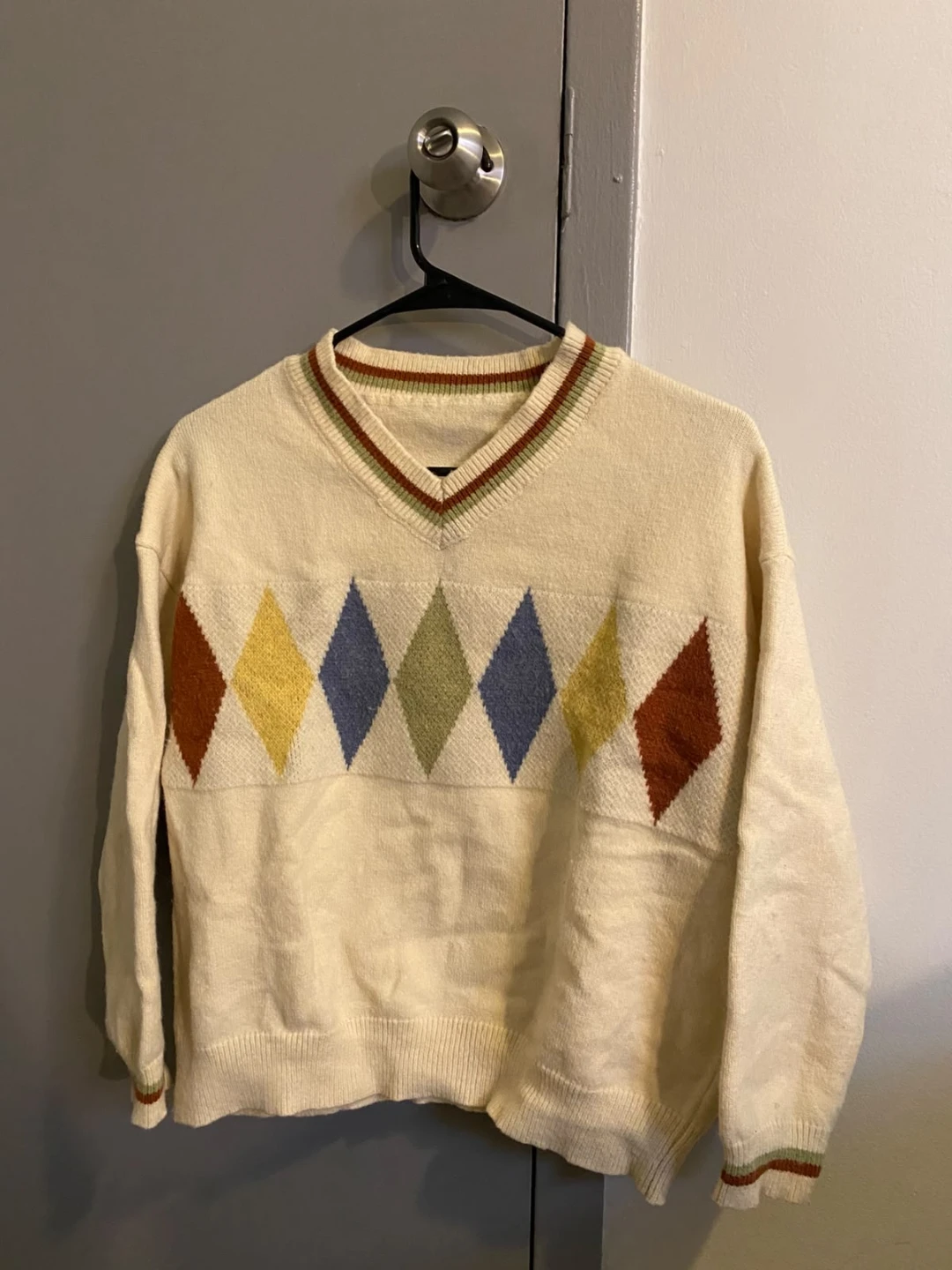 Cream V-Neck Sweater