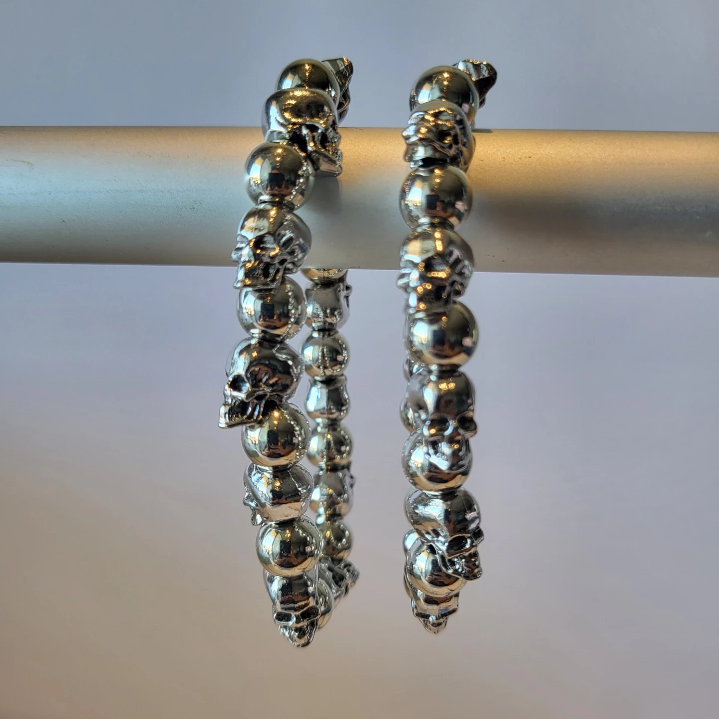 Set of 10 men's Skull Beaded Bracelets - photo 4