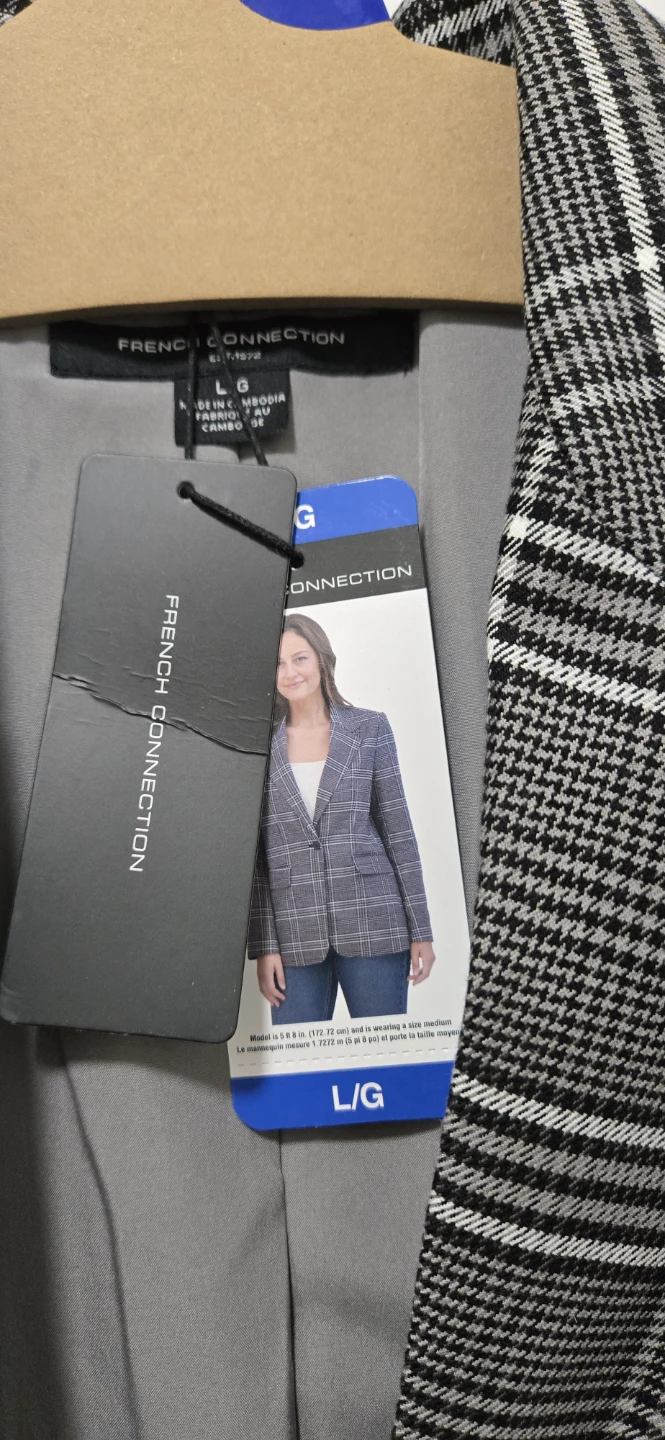 French Connection Plaid Blazer Large - photo 2