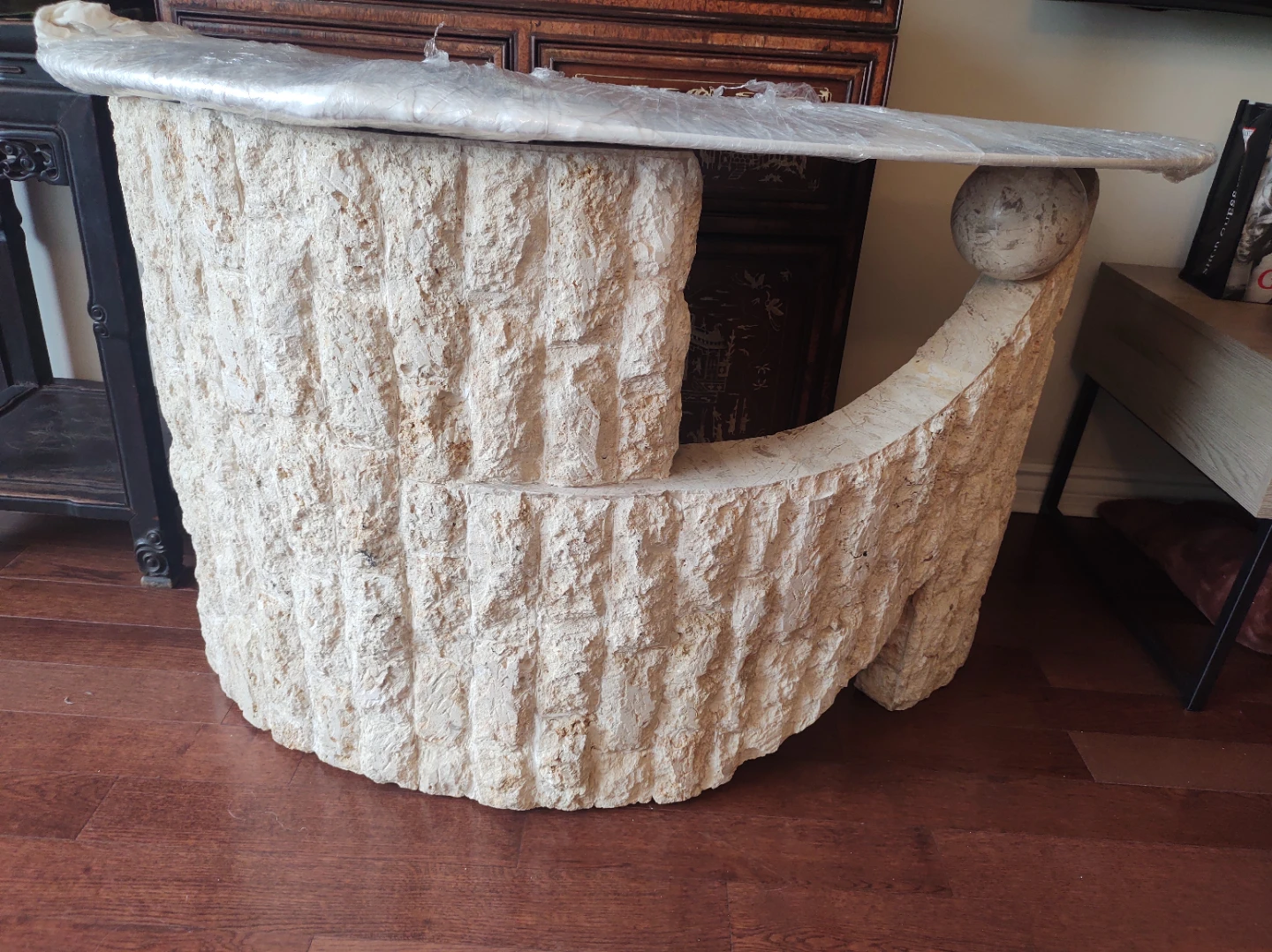 Tessellated Stone Console Table