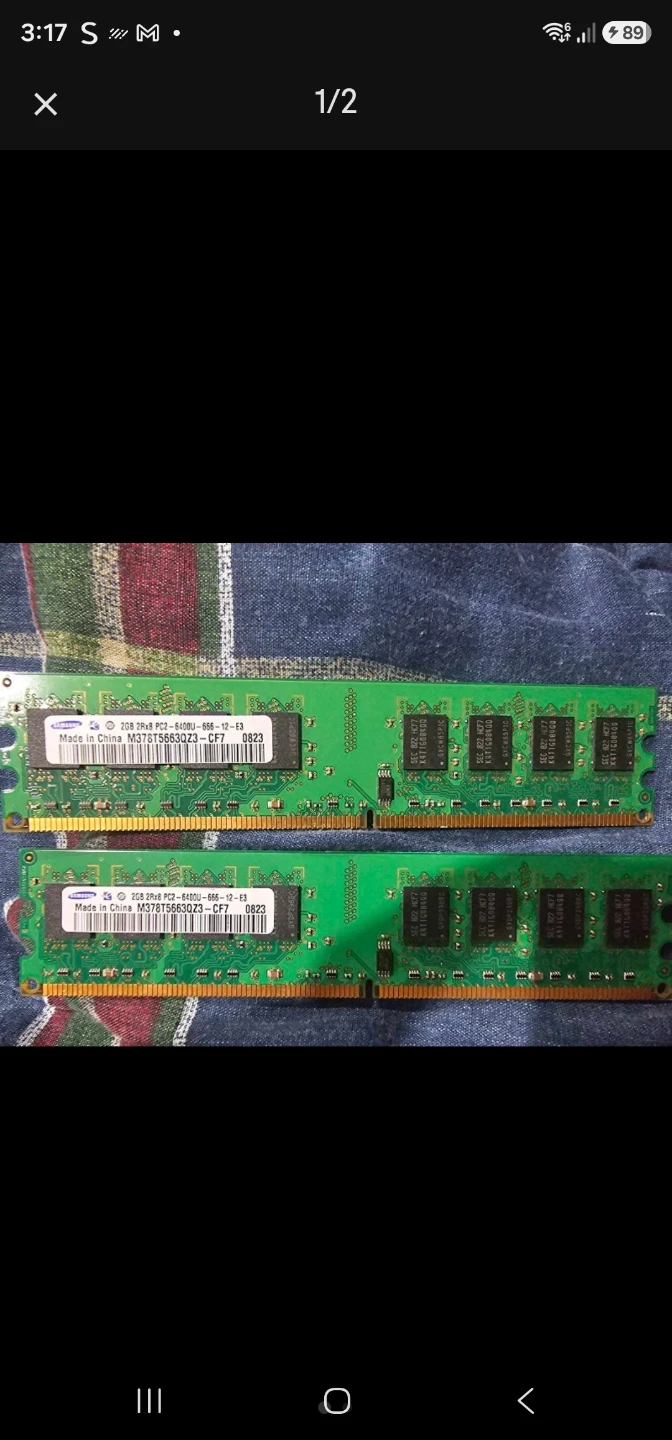 2 x 2GB Samsung DDR2 RAM Sticks