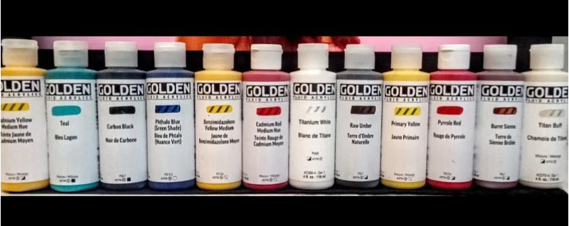 Golden Fluid Acrylic Paint. Please see description