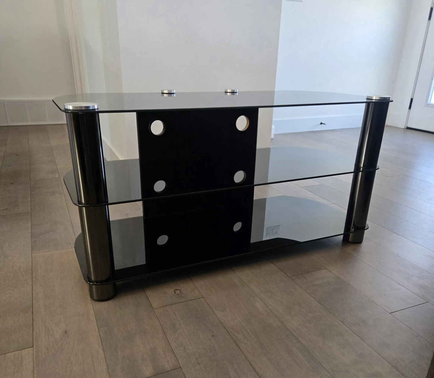 Sonax Black Glass TV Stand - photo 2