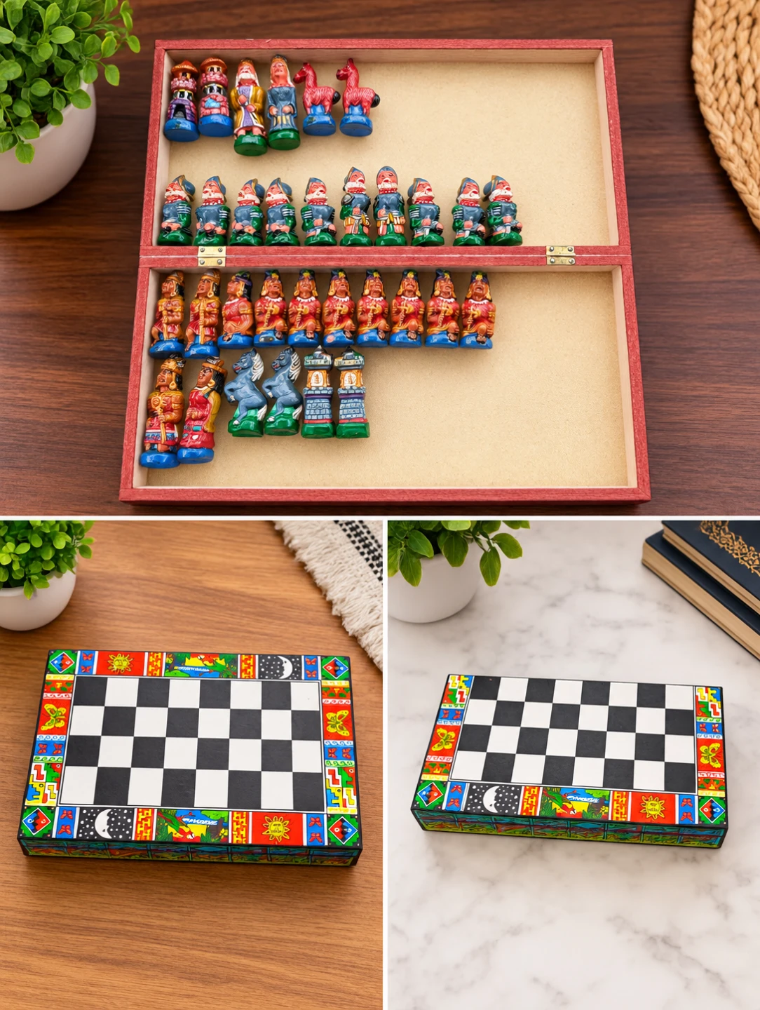 Handcrafted Peruvian Theme Chess Set