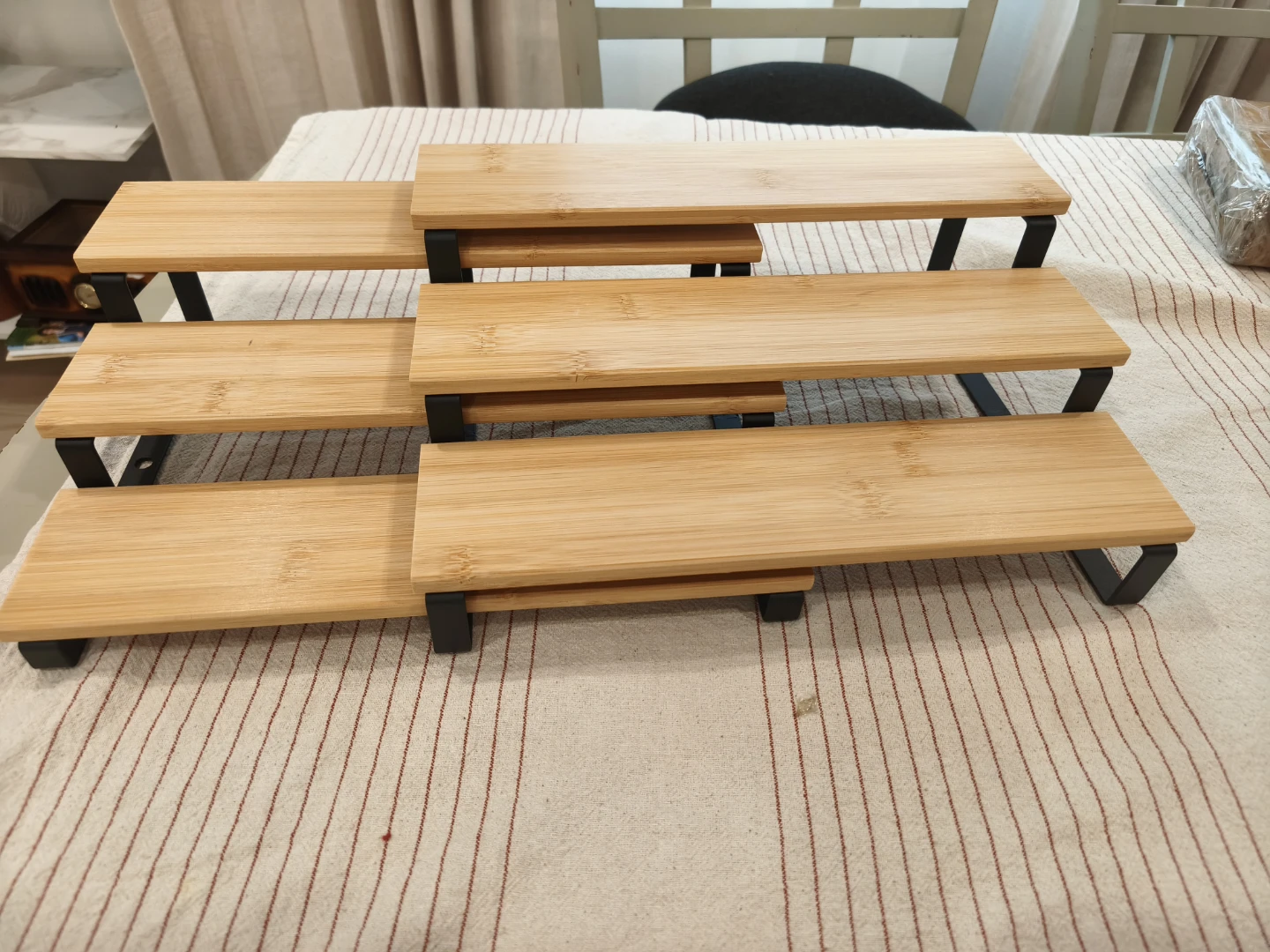 Set of 2 Expandable Bamboo Spice Racks - photo 2