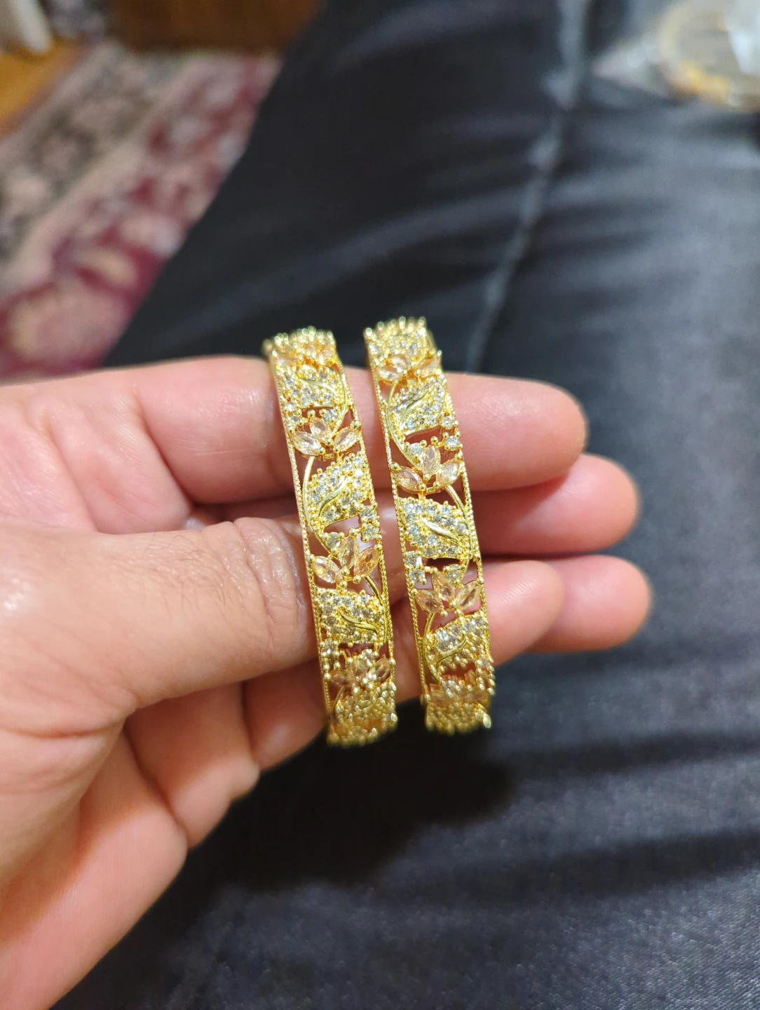 Gold-tone crystal Kangan