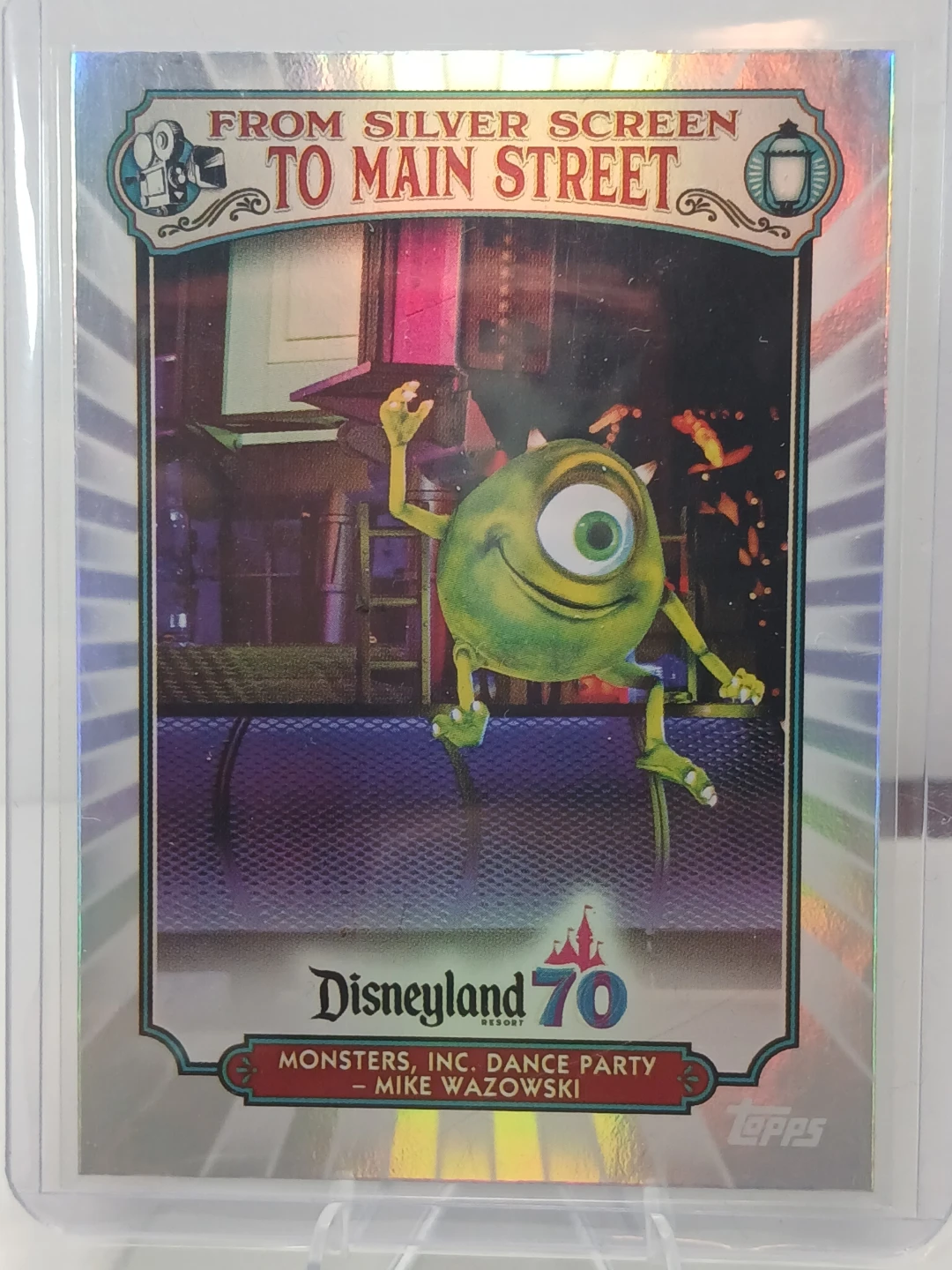 Topps Disneyland 70th Anniversary and Disney Neon Mike Wazowski