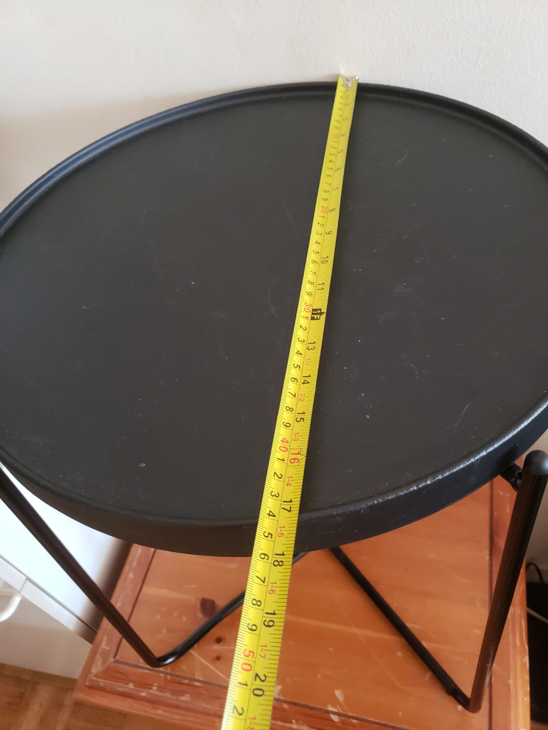 Black Folding Side Table - photo 3