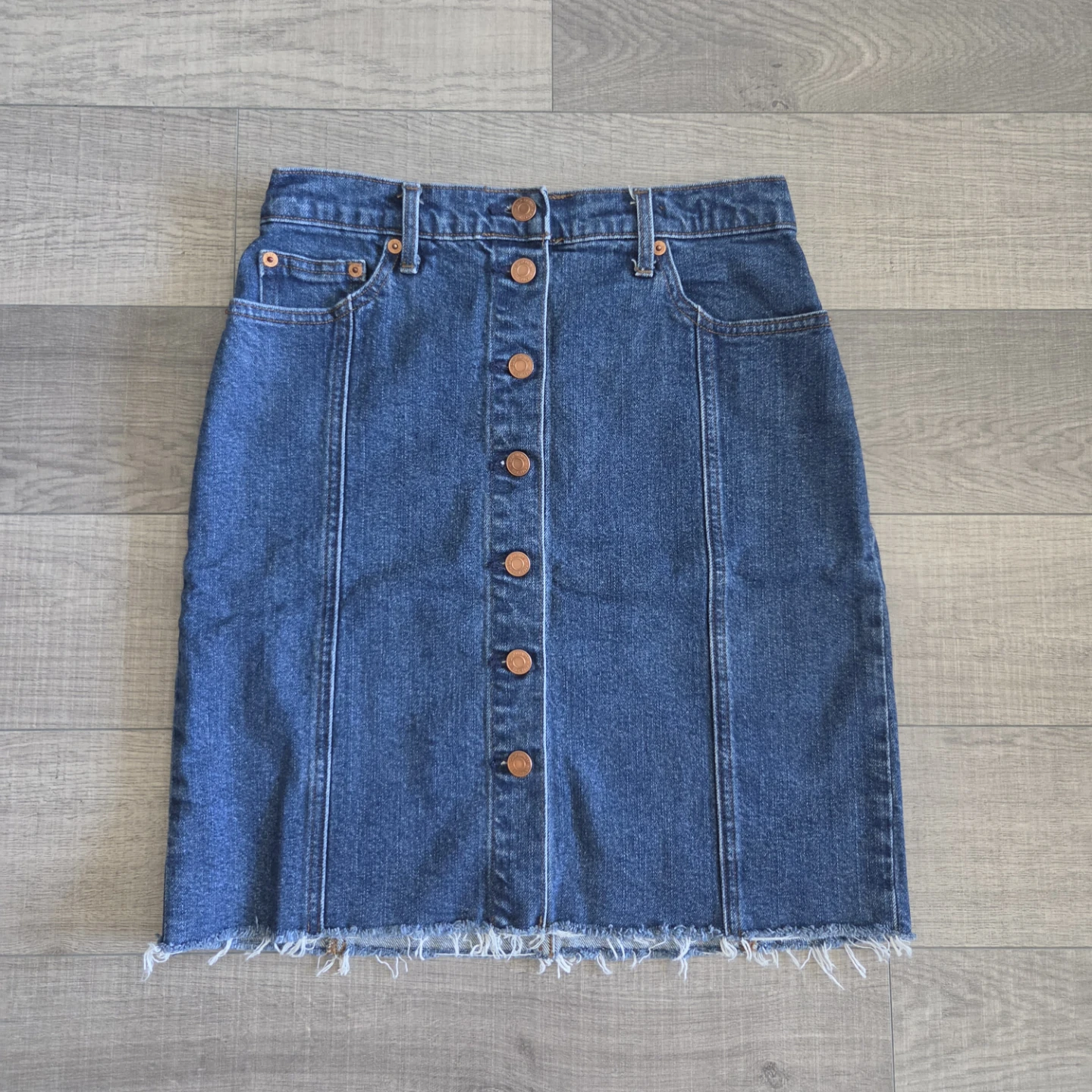 Gap Denim Button-Front Skirt