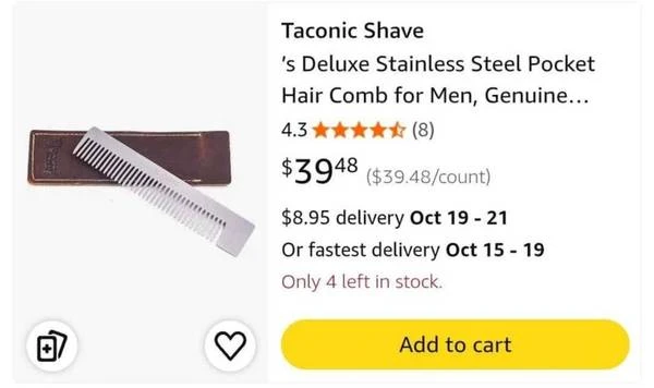 Stainless Steel Pocket Comb - photo 4