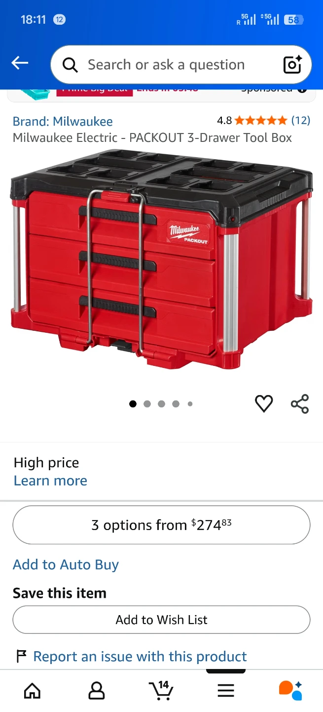 Milwaukee PACKOUT 3-Drawer Tool Box