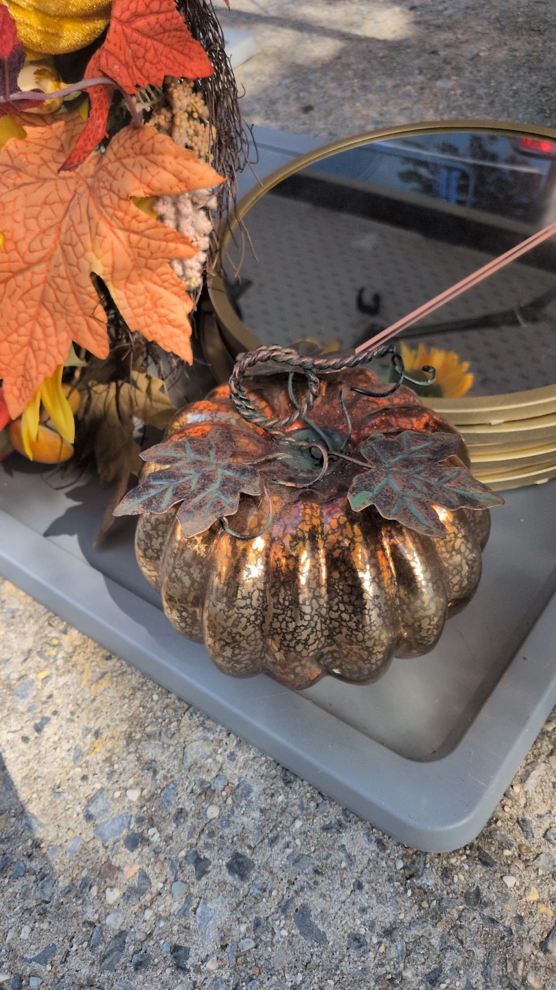 Mercury Glass Pumpkin Decor