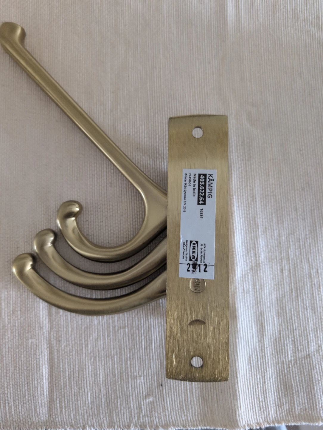 IKEA KÄMPIG brass hook - photo 4