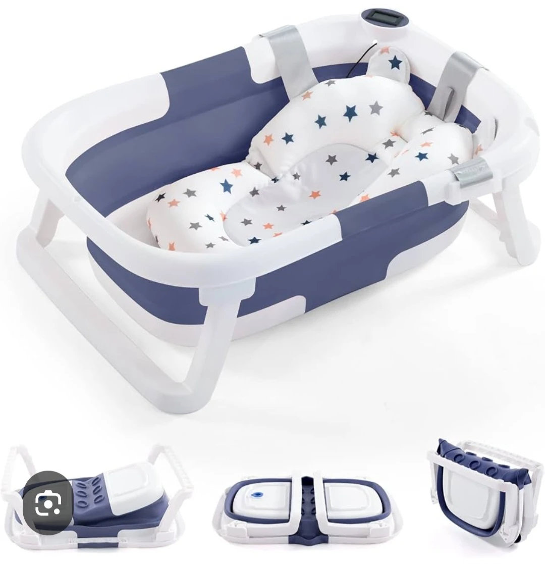 Foldable Baby Bathtub with Temperature Display