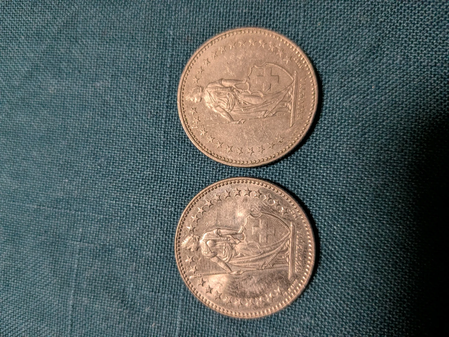 Two Two Swiss Franc (CHF) Coins 1998 and 2011 / $5 - photo 3