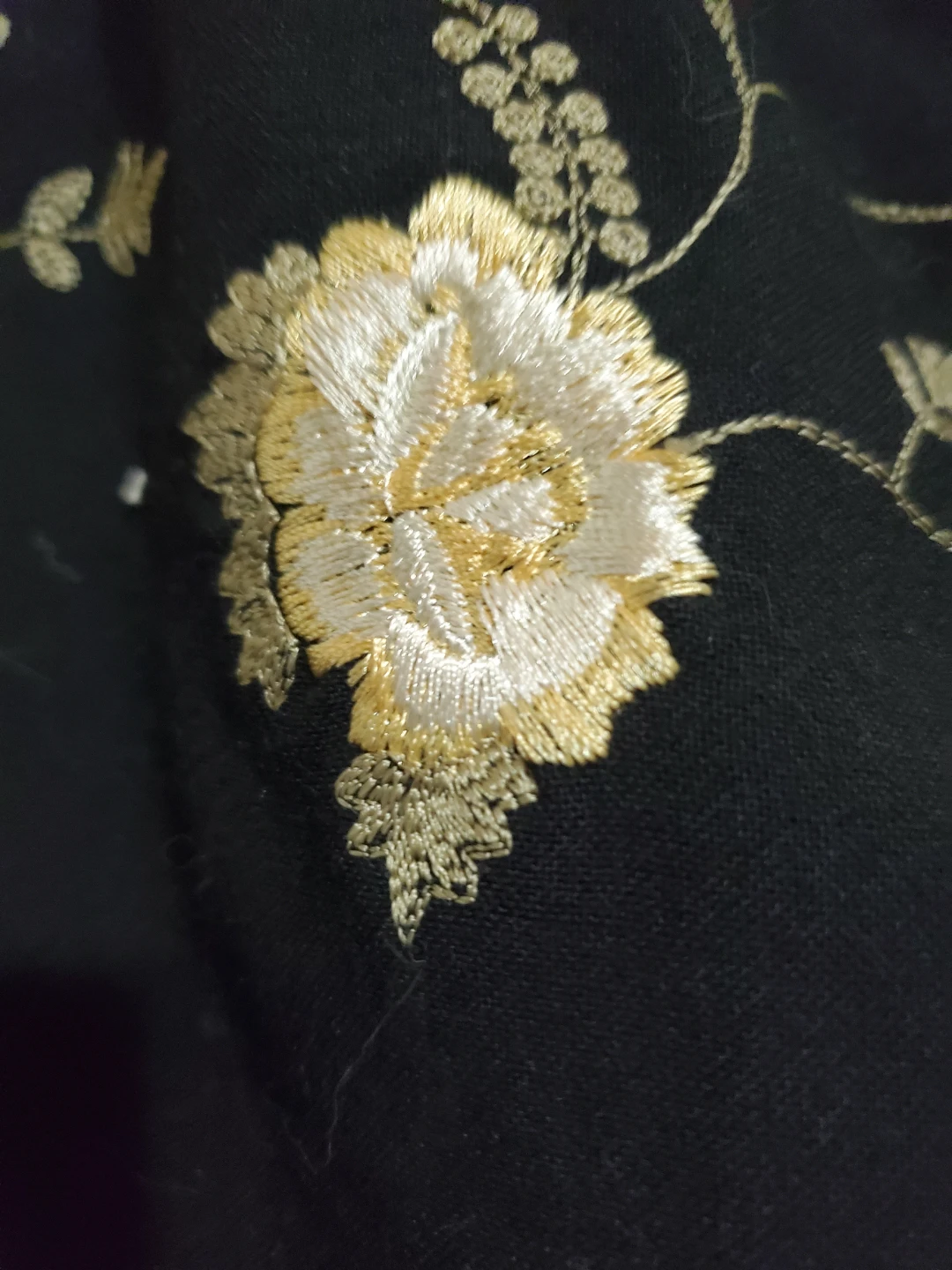Black and Gold Floral Embroidered Skirt - photo 4