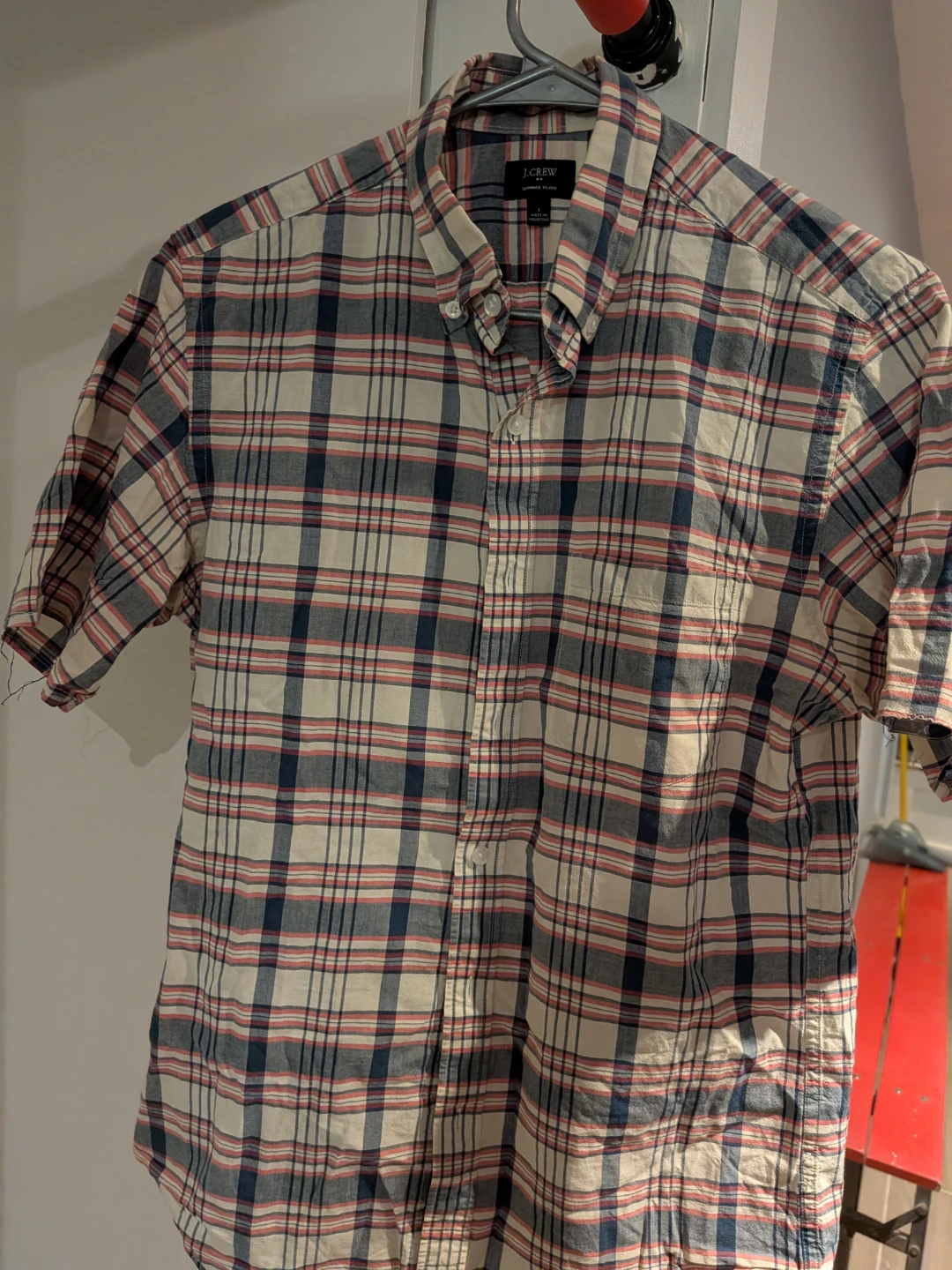 J.Crew Summer Plaid Short-Sleeve Shirt