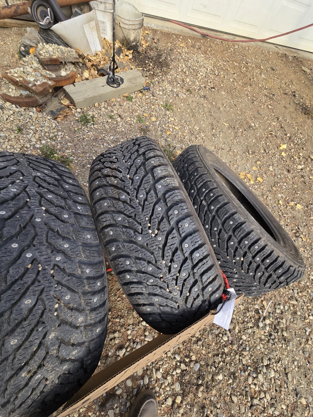 Set of 4 Studded Winter Tires 215/55R16