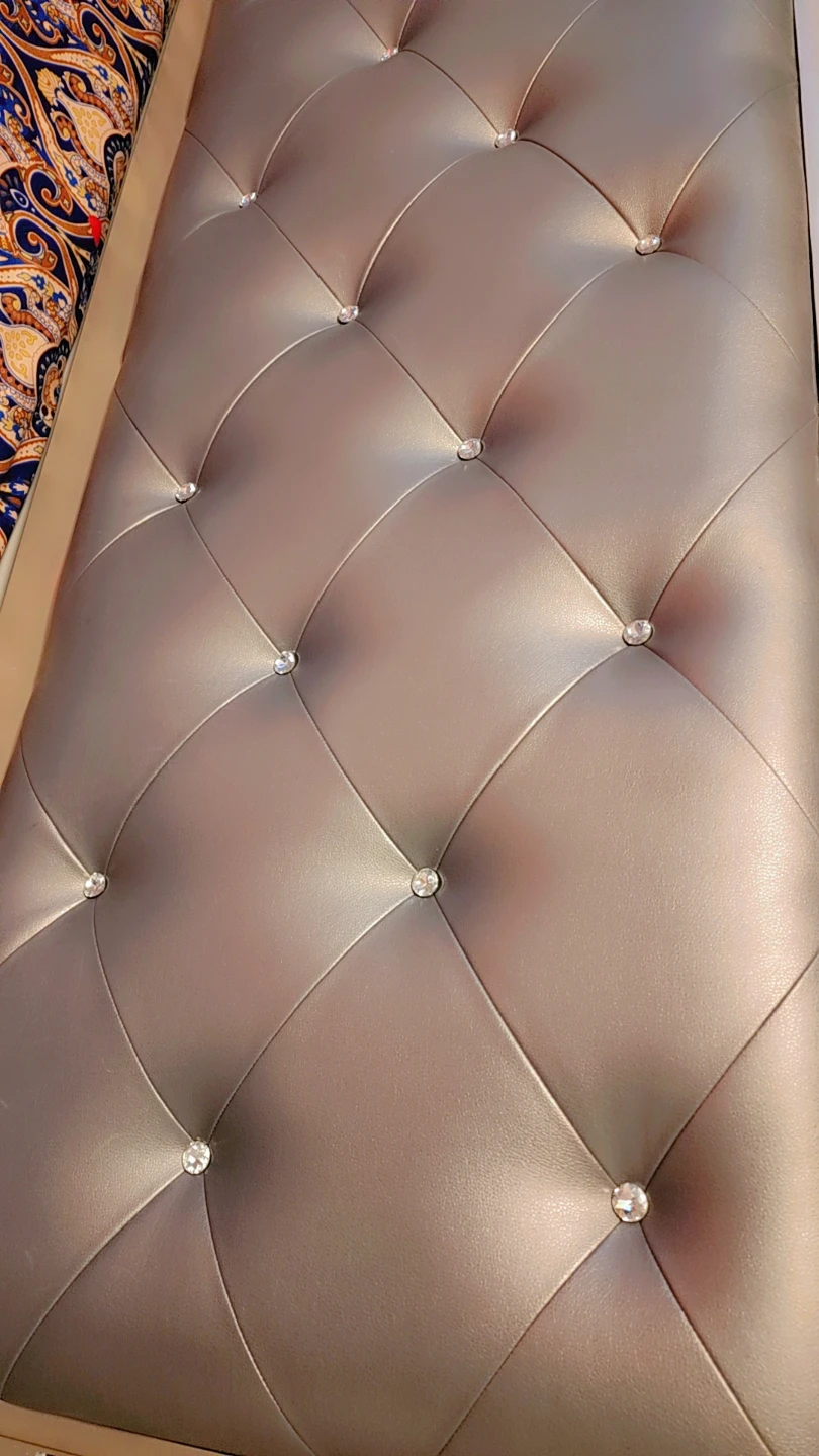 Tufted Bed Frame with Mirrored Details - photo 4