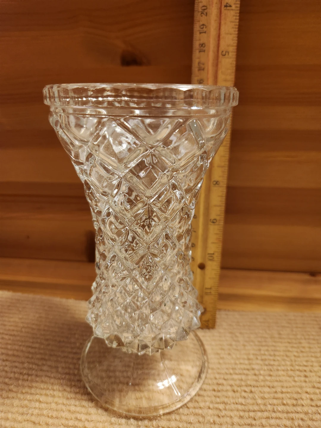 Vintage Clear Cut Glass Vase - photo 2