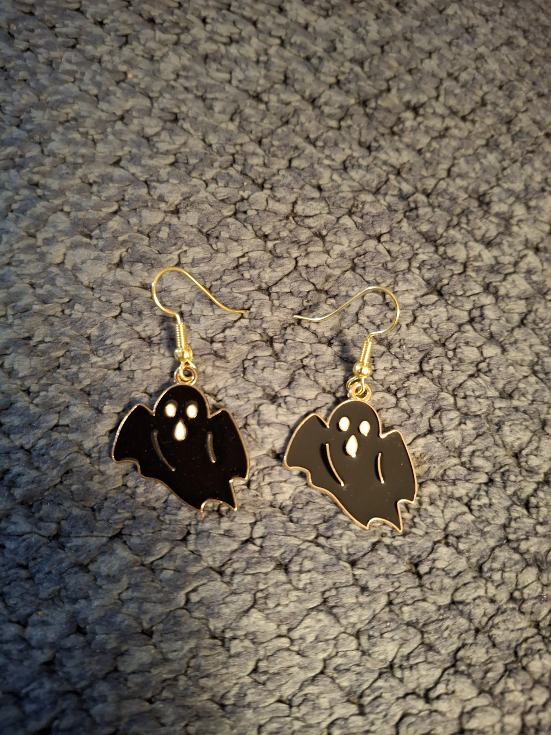 Black Ghost Enamel Earrings - photo 2