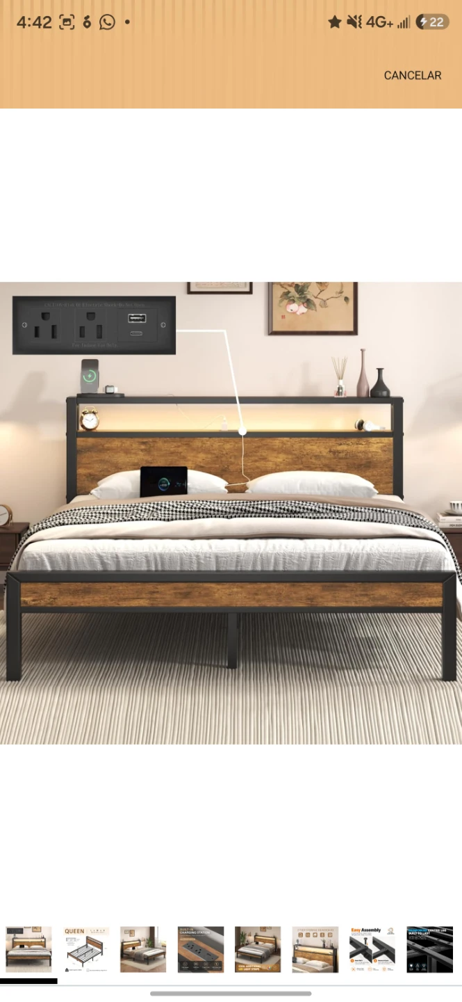 Second hand Queen bedframe with headboard