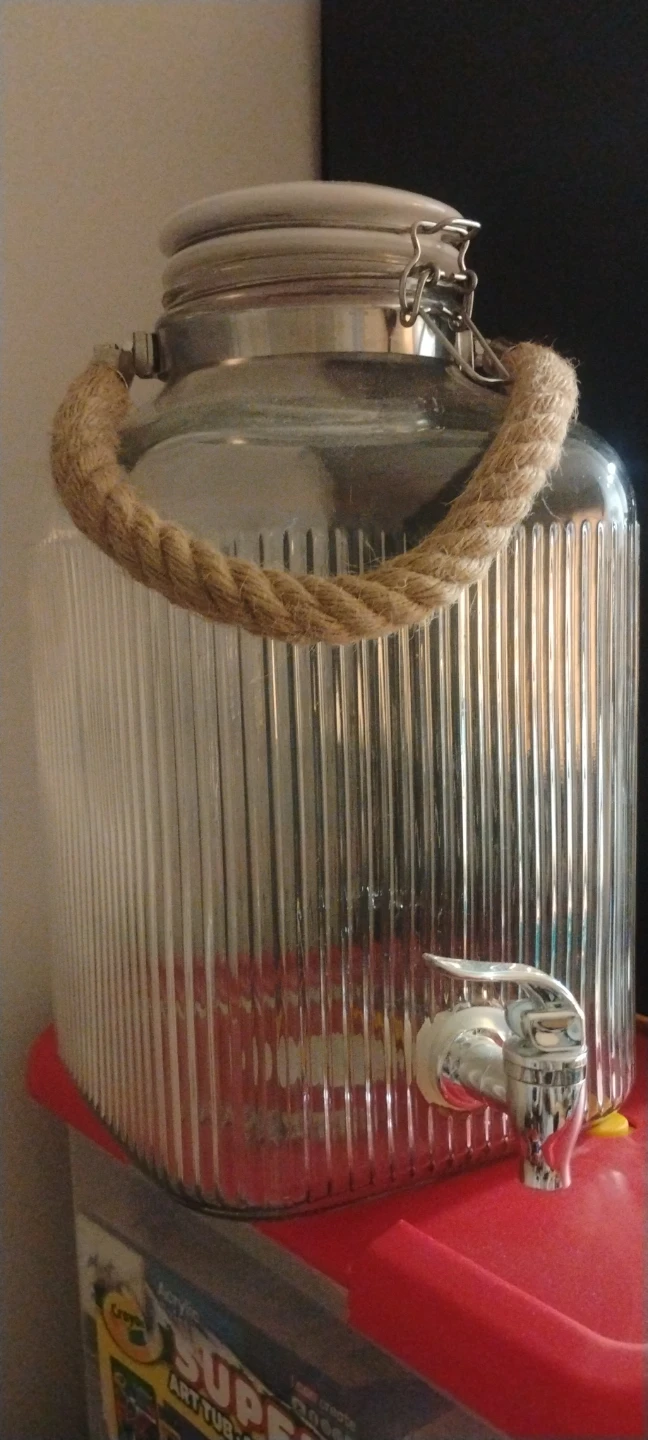 Glass Beverage Dispenser with Rope Handle - photo 2