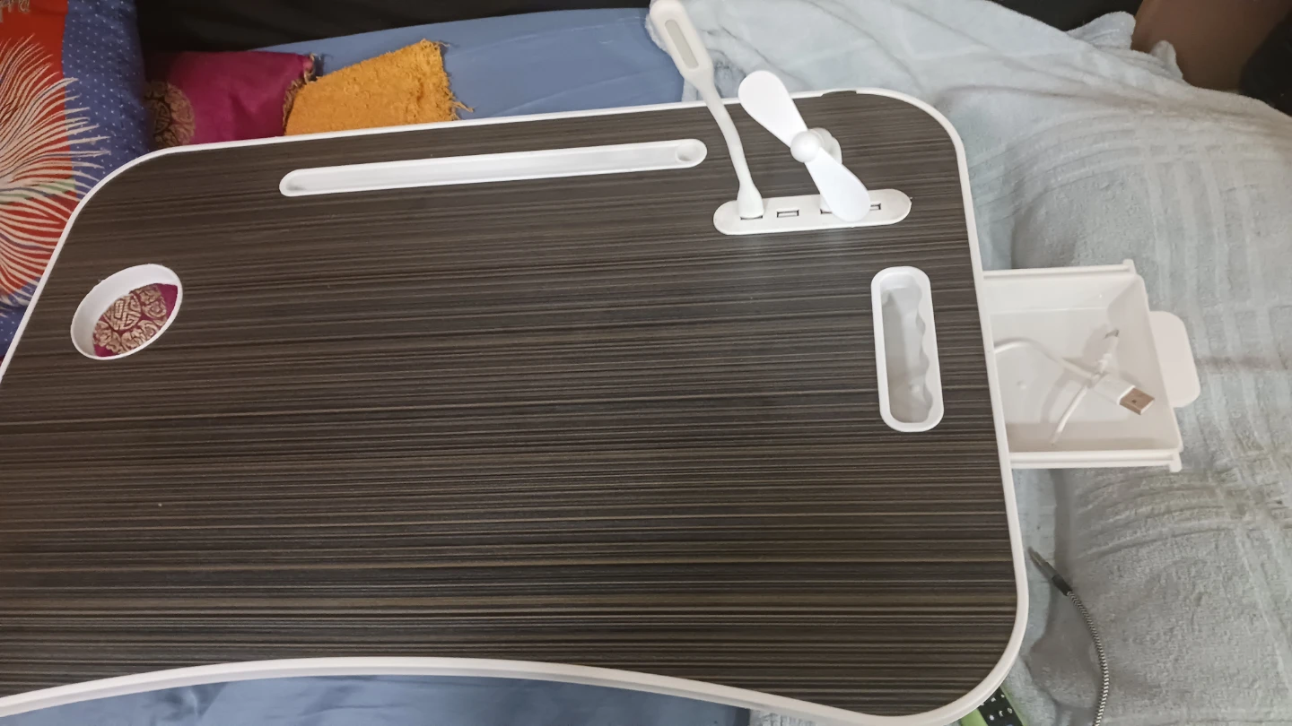 Foldable Laptop Desk with USB Accessories - photo 2