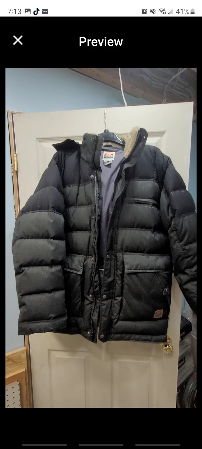 Sorel Winter Down Jacket Black