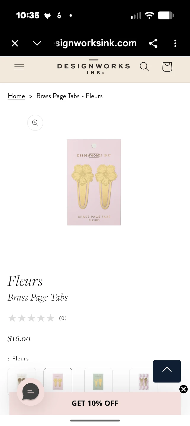 DesignWorks Ink Brass Page Tabs - Fleurs - photo 3
