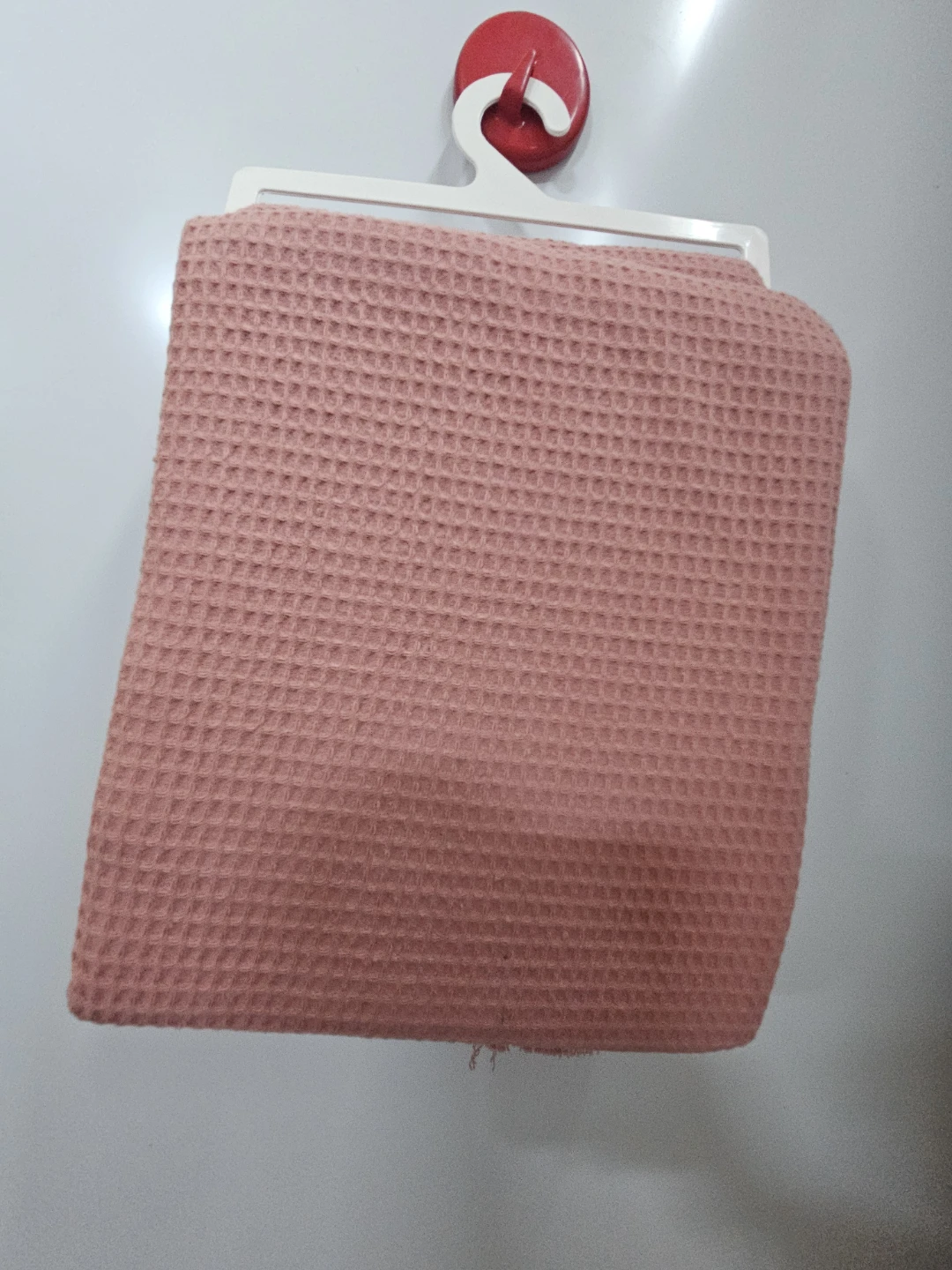 Pink Waffle Weave Shower Curtain - photo 2