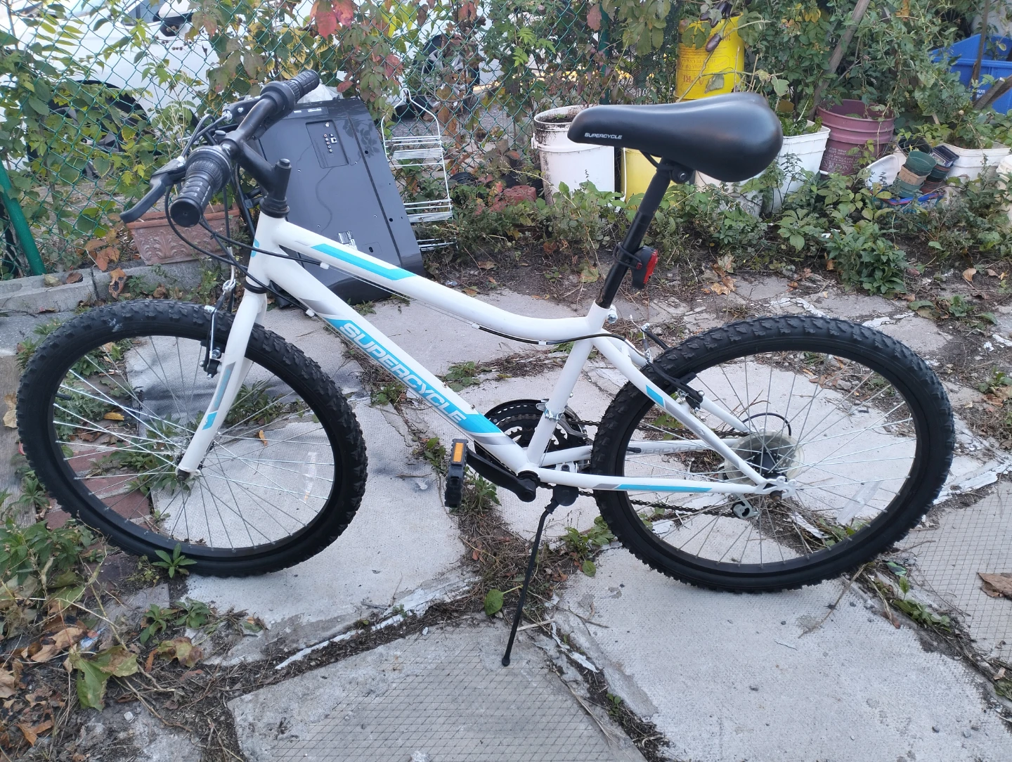 Supercycle Mountain Bike White and Blue