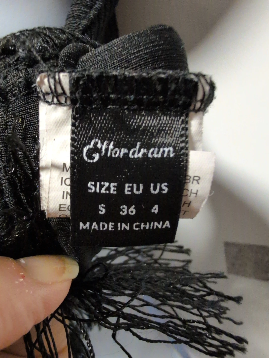 Effordram Black Fringe Tank Top Size S - photo 4