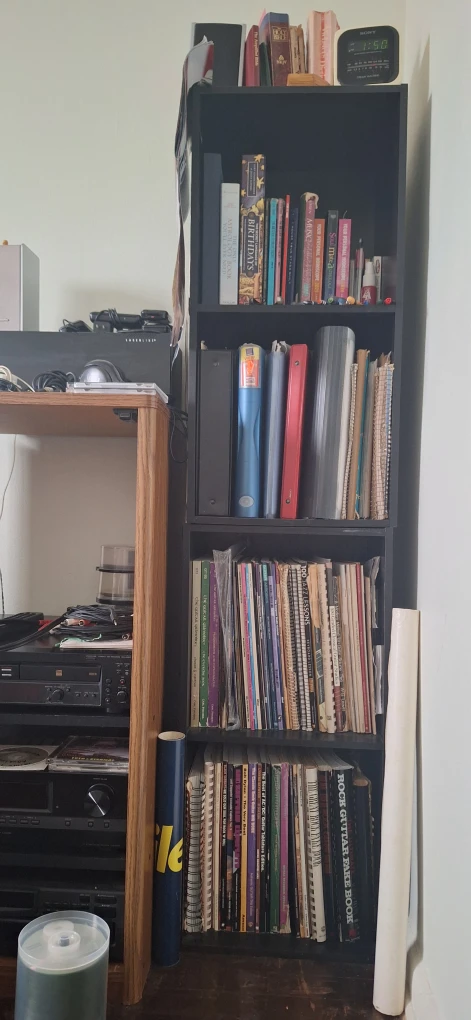 2 Black Multi-Shelf Bookcase - photo 2