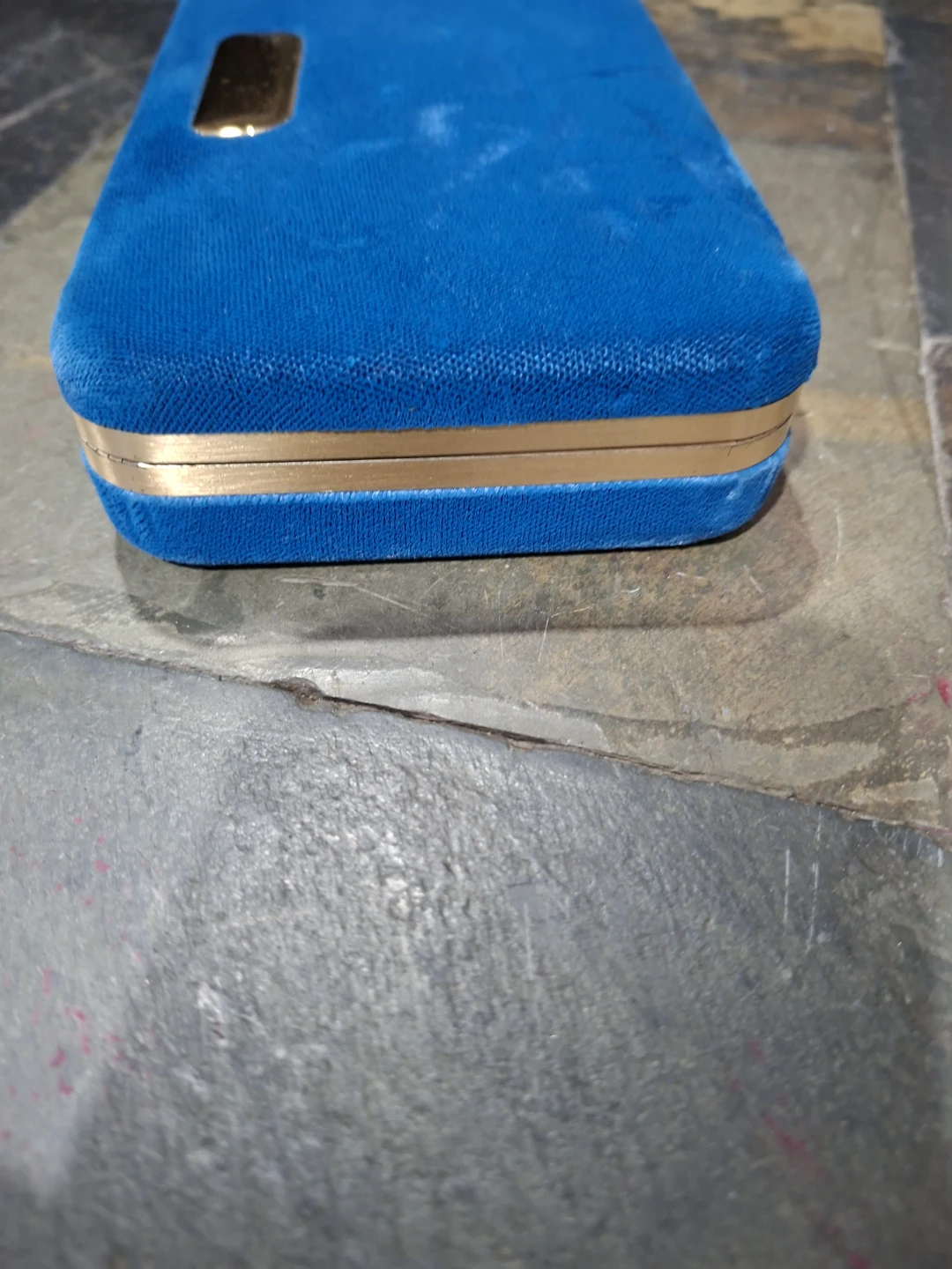 Vintage Royal Blue Velvet Travel Jewelry Case - photo 3