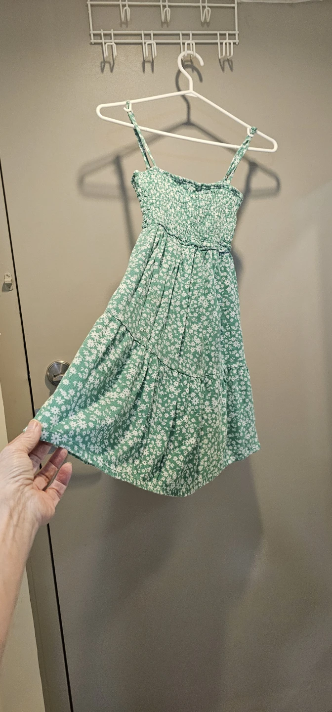 Green Floral Print Sundress