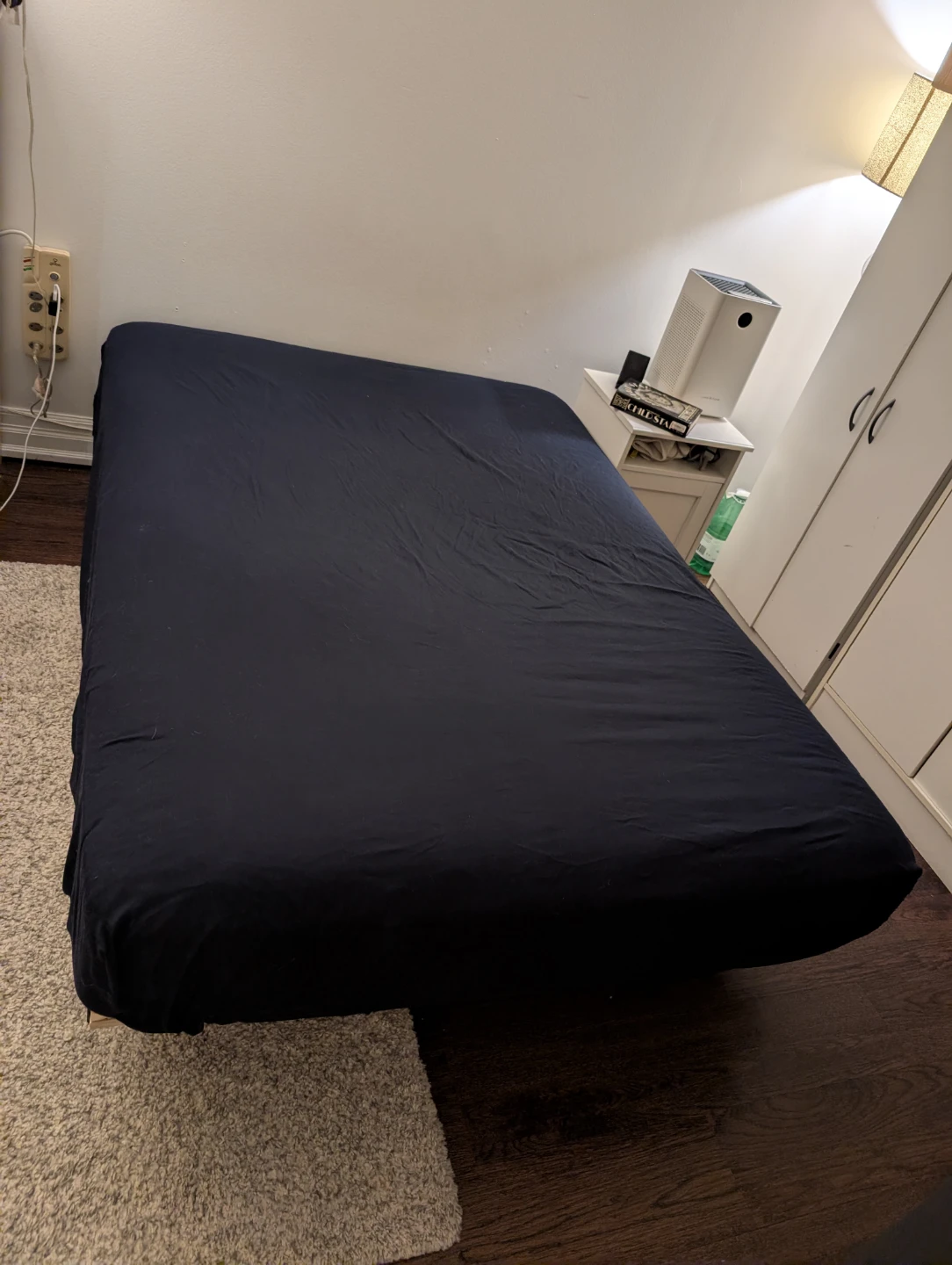 Navy Blue Double Bed Sheet Set - photo 3