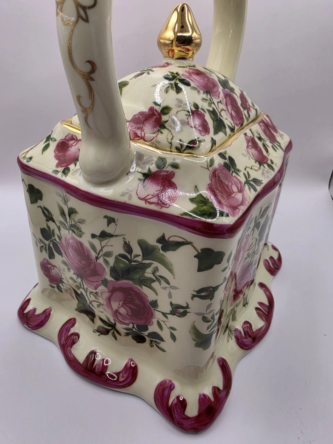 Vintage Crown Dorset Staffordshire Carriage Style Floral Teapot - photo 4