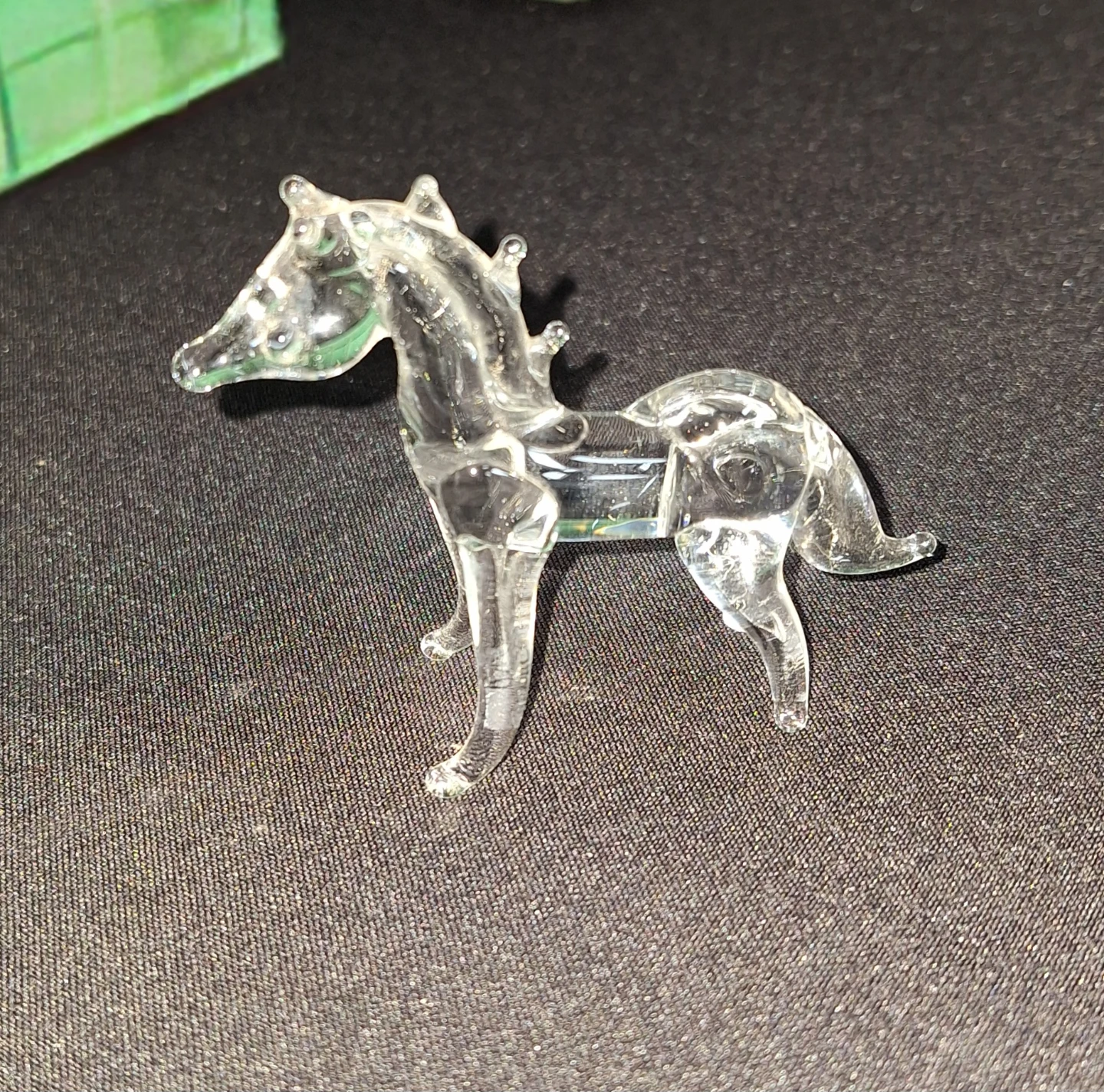 Vintage Glass Horse Figurine (Kit Cat Club rescue)