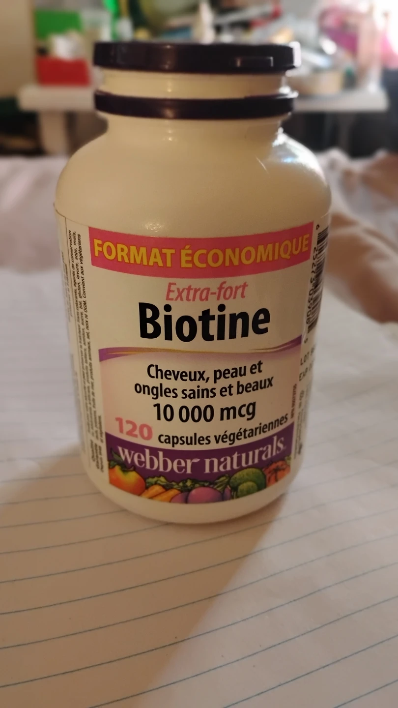 Webber Naturals Biotin 10,000 mcg 120 Vegetarian Capsules