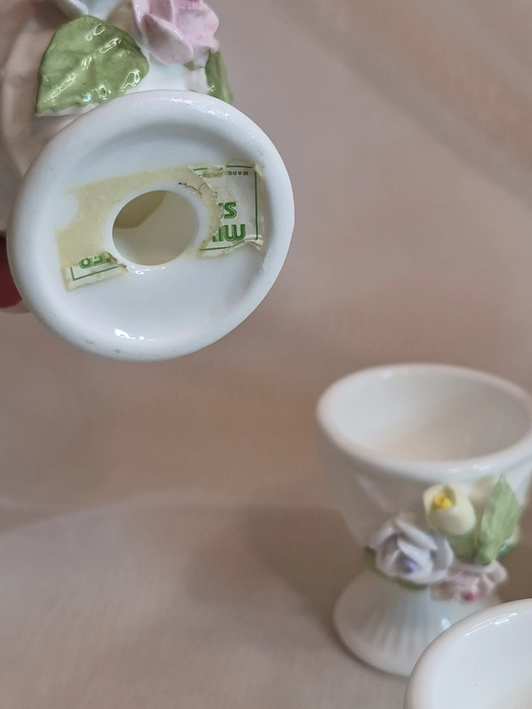 Vintage Set of 6 Porcelain Bone China Floral Eggs Cups - photo 5
