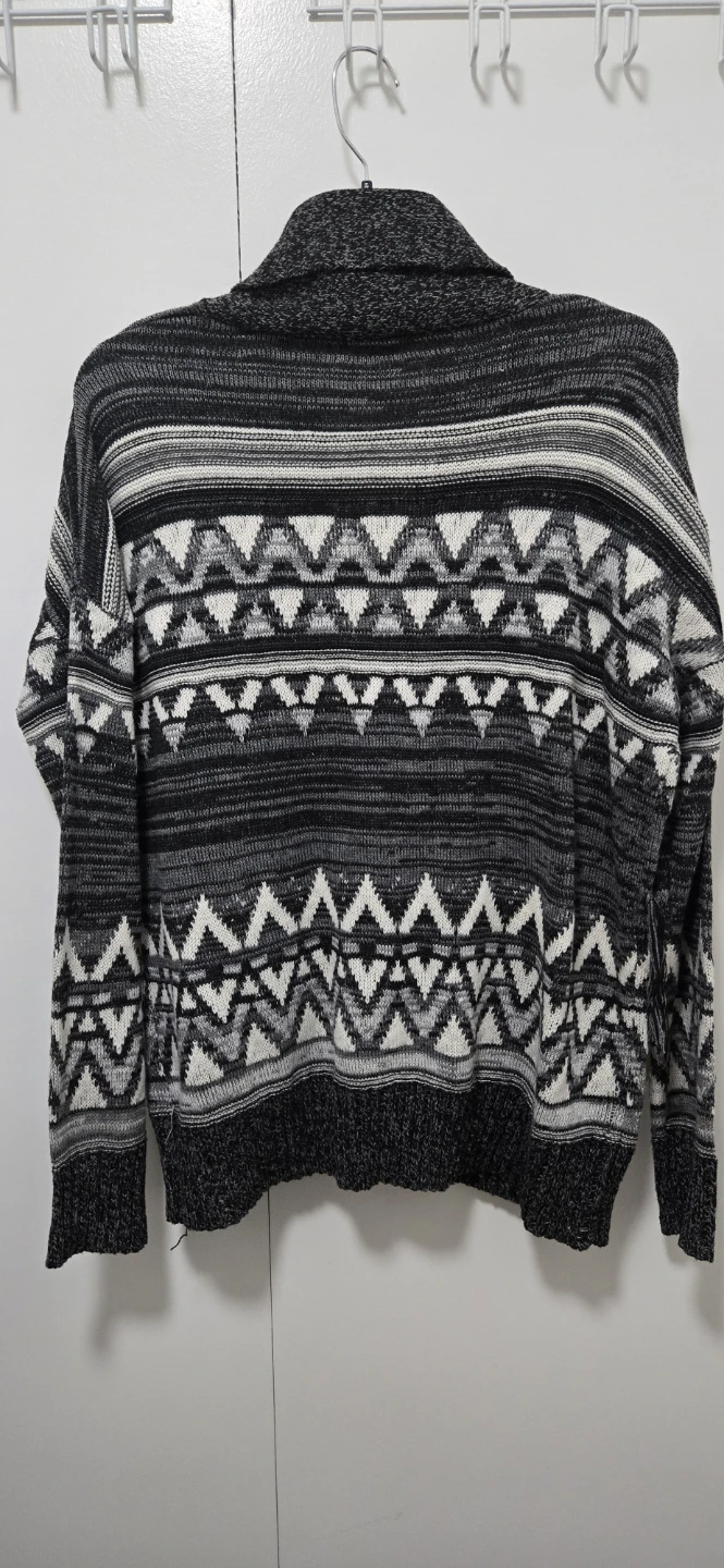 Ardene Geo Print Fringed Cardigan - photo 5