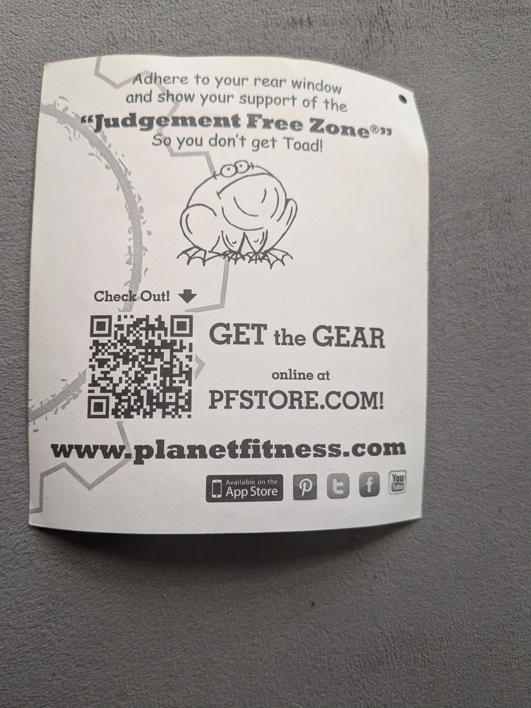Planet Fitness Rear Window Decal - photo 2