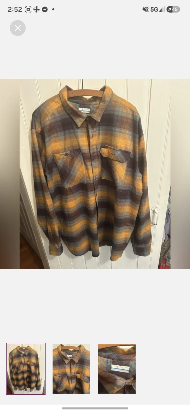 Columbia Plaid Flannel Shirt 2X